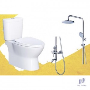 Combo Sen Vòi Nóng Lạnh Bồn Cầu Caesar S1028S + CD1320