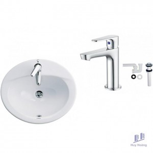 Combo Caesar Lavabo Và Vòi Lạnh L5018 + B060C