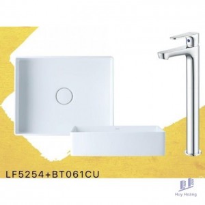Combo Caesar Lavabo Và Vòi Lạnh LF5254 + BT061CU