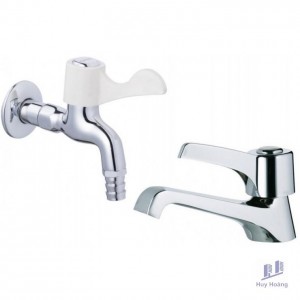 Combo Vòi Lavabo Và Vòi Gắn Tường Caesar B104C + WP027C