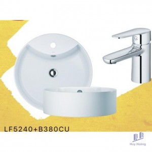 Combo Caesar Lavabo Và Vòi Nóng Lạnh LF5240 + B380CU