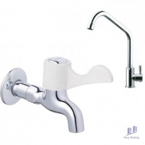 Combo Vòi Bếp Và Vòi Gắn Tường Lạnh Caesar K022C + W027C