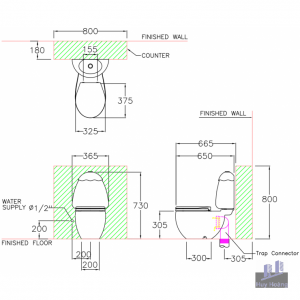 Bồn Cầu COTTO C15007 KW Googai Hai Khối Trẻ Em