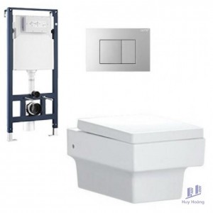 Bồn Cầu Cotto SC19777(F) Treo Tường Thoát Ngang Tâm 255mm