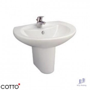 Chậu Rửa Mặt Lavabo COTTO C0107/C4201 Alice Chân Ngắn