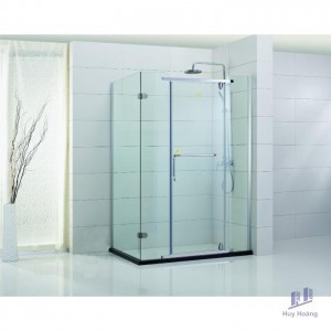 Phòng Tắm Kính Fendi FIG-2X4 Góc Vuông Inox Bóng 2.1 Mét