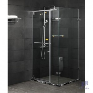 Phòng Tắm Kính Fendi  FDG-3X3 Góc Vuông Chrome 2 Mét