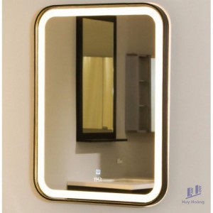 Gương Đình Quốc ĐQ 99911 Khung Gỗ Đèn Led Chữ Nhật 500 x 700 mm