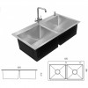 chau-rua-chen-son-ha-hm-x-2c-82-2-3-inox-304-2-hoc-820x450mm - ảnh nhỏ 2