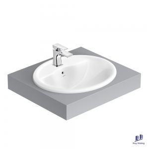 Chậu Rửa Lavabo Viglacera CD1 Âm Bàn Dương Vành