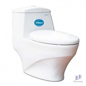 Bồn Cầu Thiên Thanh Plannet CK 38 1 Khối Xả Nhấn