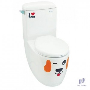 Bồn Cầu Thiên Thanh Puppy Trẻ Em Tâm Thoát 170mm