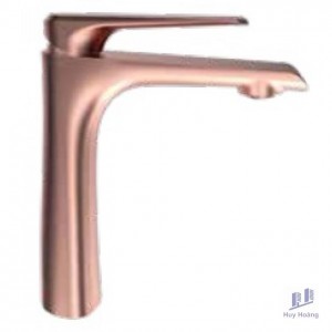 Vòi Lavabo Viglacera Platinum P.52.358 Nóng Lạnh Màu Đồng Đỏ Thân Cao