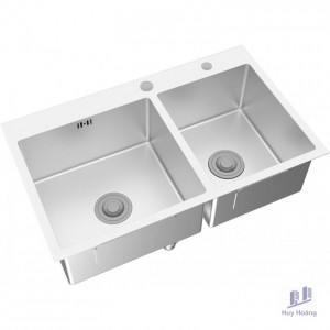 Chậu Bếp Inox Viglacera Platinum P.63.350 2 Hộc