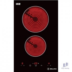 Bếp Điện Hồng Ngoại Malloca MDH-02R Mặt Kính 2 Bếp Domino