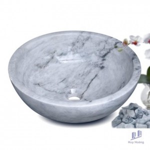 Chậu Rửa Mặt Lavabo Kanly MAR133N Đặt Sàn Trắng Vân Mây