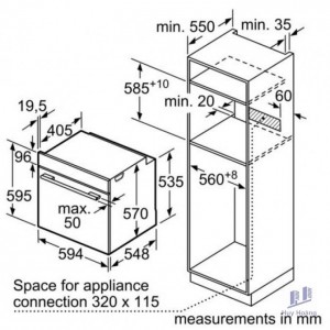 Lò Nướng Bosch HBS534BS0B Âm Tủ 71L Serie 4