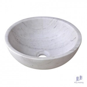 Lavabo Kanly MAR13V Đặt Bàn Đá Trắng Sữa 400x150 mm