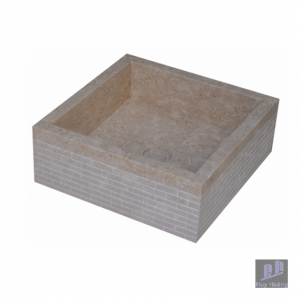 Chậu Rửa Mặt Lavabo Kanly MAR061I Đặt Bàn Đá Marble 400x150 mm