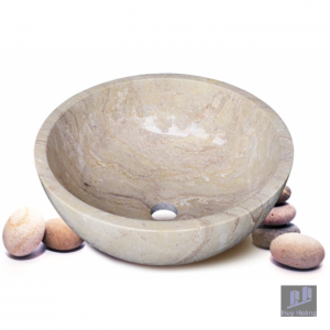 Chậu Rửa Mặt Lavabo Kanly MAR11I Đặt Bàn Đá Marble Tự Nhiên 400x150 mm