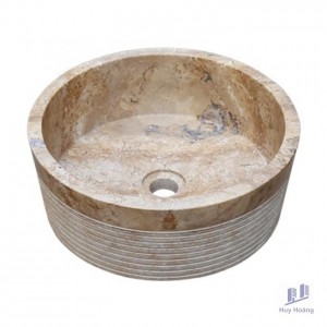 Chậu Rửa Mặt Lavabo Kanly MAR8E Đặt Bàn Đá Marble Nguyên Khối