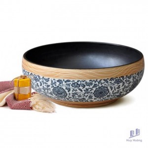 Chậu Rửa Mặt Lavabo Kanly SU113 Đặt Bàn Sứ Mỹ Thuật 400x150 mm