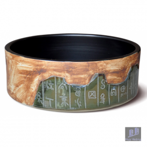 Chậu Rửa Mặt Lavabo Kanly Phong Cách Cổ Điển SU116 Đặt Bàn Sứ Mỹ Thuật 410x150 mm