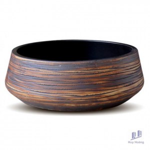 Chậu Rửa Mặt Lavabo Kanly Họa Tiết Nghệ Thuật SU009 Đặt Bàn Sứ Mỹ Thuật 400x140 mm