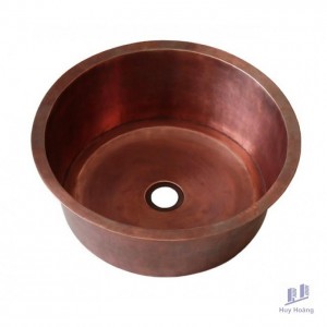 Chậu Lavabo Kanly RSC603V Đặt Bàn Đồng Thau Gò Thủ Công Giả Cổ 440x200 mm