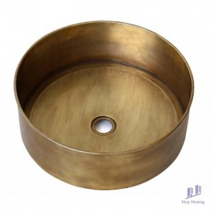 Chậu Lavabo Kanly RSC601 Đặt Bàn Đồng Thau Kiểu Cổ Tròn