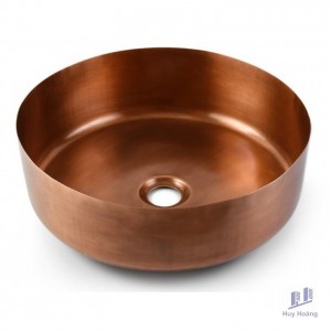 Chậu Lavabo Kanly RSC402V Đặt Bàn Đồng Thau Kiểu Cổ Tròn 376x115 mm