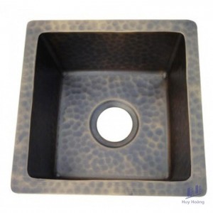 Chậu Lavabo Kanly BCS157 Âm Bàn Dương Vành Đồng Thau Giả Cổ 360x360x185 mm