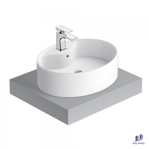 Chậu Rửa Mặt Lavabo Viglacera CD19 Đặt Bàn Tròn