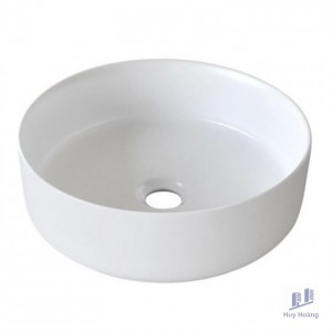 Chậu Lavabo Kanly SU523 Đặt Bàn Sứ Tròn Màu Trắng 360x120 mm