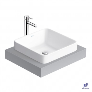 Chậu Rửa Mặt Lavabo Viglacera CD20 Đặt Bàn Vuông
