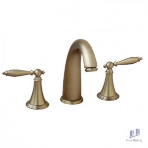 Vòi lavabo 3 lỗ Kanly GCB02 Nóng Lạnh Bằng Đồng Cổ Điển