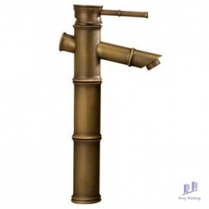 Vòi Lavabo Kanly GCA02 Nóng Lạnh Bằng Đồng Hình Đốt Tre