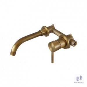 Vòi lavabo Kanly GCT04 Nóng Lạnh Gắn Tường Bằng Đồng