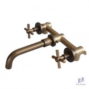 Vòi Lavabo Kanly GCT07 Nóng Lạnh Bằng Đồng Gắn Âm Tường
