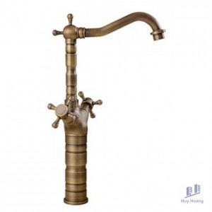Vòi Lavabo Kanly GCA01 Nóng Lạnh Bằng Đồng Cổ Điển