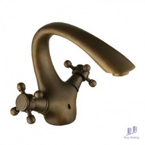 Vòi Lavabo Kanly GCV07 Nóng Lạnh Bằng Đồng Cổ Điển