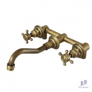 Vòi Lavabo Kanly GCT08 Nóng Lạnh Gắn Tường Giả Cổ