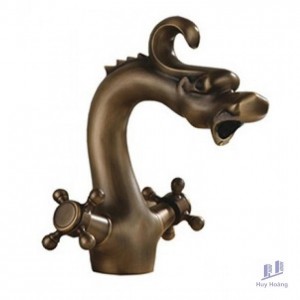 Vòi Lavabo Kanly GCV10 Nóng Lạnh Bằng Đồng Hình Đầu Rồng