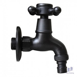 Vòi Nước Lạnh Kanly GCT01NB Gắn Tường Bằng Đồng Màu Đen