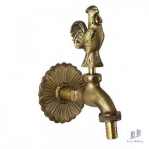 Vòi Nước Lạnh Kanly GCT02C Gắn Tường Bằng Đồng Hình Con Gà