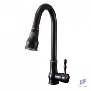 Vòi Rửa Chén Bát Kanly GCC09B Rút Dây Nóng Lạnh Màu Đen