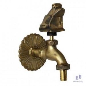 Vòi Nước Lạnh Kanly GCT02E Gắn Tường Bằng Đồng Hình Con Ếch