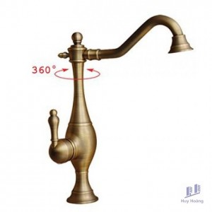 Vòi Rửa Chén Bát Kanly GCC06 Nóng Lạnh Bằng Đồng Cổ Điển