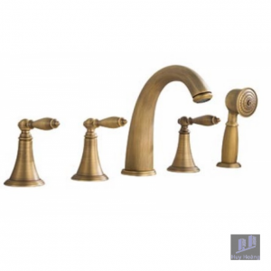 Vòi Lavabo 5 lỗ Kanly GCB22 Nóng Lạnh Bằng Đồng Cổ Điển
