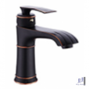 Vòi Lavabo Kanly GCV41B Nóng Lạnh Bằng Đồng Màu Đen